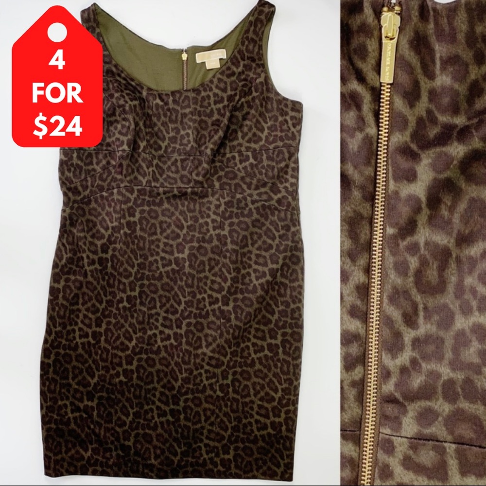 4/$24 Michael Kors Leopard print Sleeveless sheath